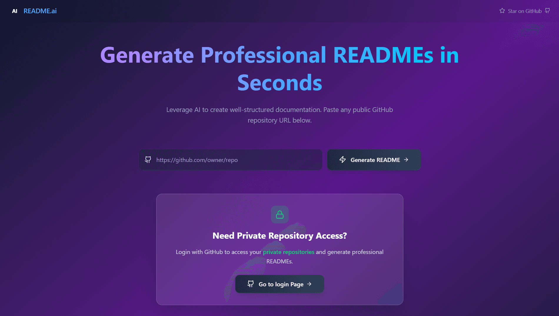 ReadmeAi (AI README Generator)